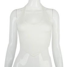 Load image into Gallery viewer, 2021 Sexy Women Vest Lace Up Crop Top Casual Fashion Halter Corset Cropped Tanks Top Bodycon Party Backless Tube Tops Camisole