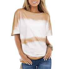 Load image into Gallery viewer, 2021 Short Sleeve T-shirts Women Tie-dye O-neck Tees Teens Womens Harajuku High Street Ulzzang Tops