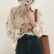 Load image into Gallery viewer, 2021 Spring Autumn Fashion Women Print Shirt Chic Checked Blouse Long Sleeve Female Casual Print Shirts Loose ChiffonTops Blusas