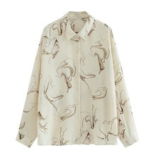 Load image into Gallery viewer, 2021 Spring Autumn Fashion Women Print Shirt Chic Checked Blouse Long Sleeve Female Casual Print Shirts Loose ChiffonTops Blusas