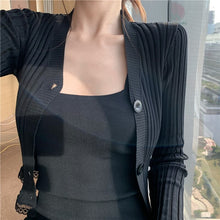 Load image into Gallery viewer, 2021 Spring Autumn Fashion  Women&#39;s Clothing Knitted Bandage Bodycon Dress Cardigans Tops Female Long Sleeve Dresses Skirts Set