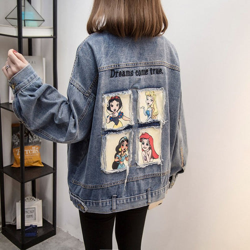 2021 Spring Autumn Winter Women's Decal Pocket Cropped Denim Top Jeans Blue Jean Patchwork Demin Jacket For Women Jackets Coat