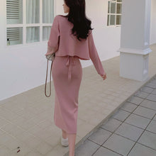 Load image into Gallery viewer, 2021 Spring Ensemble Femme Two Piece Set Women Pull Femme Hiver two piece outfits jogging femme loungewear dress set crop top