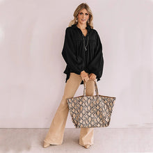 Load image into Gallery viewer, 2021 Spring Fashion Solid Shirt Women Casual Loose Turn Down Collar Lantern Long Sleeve Pullover Blouse Lady New Vintage Blouse