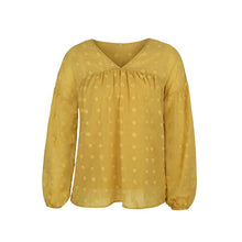 Load image into Gallery viewer, 2021 Spring New Chiffon Blouse Women Fashion V Neck Full Sleeve Summer Blouse Shirt Tops For Women Casual Solid Color