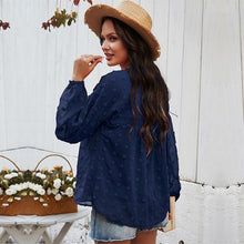 Load image into Gallery viewer, 2021 Spring New Chiffon Blouse Women Fashion V Neck Full Sleeve Summer Blouse Shirt Tops For Women Casual Solid Color