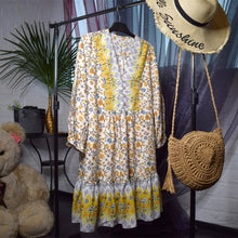 Load image into Gallery viewer, 2021 Spring New Oversize Floral Print Dress Women Butterfly Sleeve V Neck Short Dress For Women Fashion Loose Summer Dress