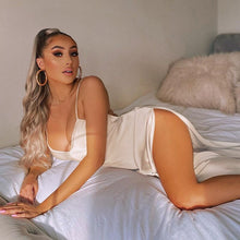 Load image into Gallery viewer, 2021 Spring New Sexy Blackless Spaghetti Strap Dress Women Sleeveless Slim Long Dress Ladies Summer Split Party Dress