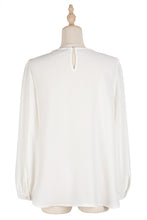 Load image into Gallery viewer, 2021 Spring Summer Women Casual Long Blouse Shirts O Neck Lace Chiffon White Shirts Fashion Female Floral Tops Female Blusas