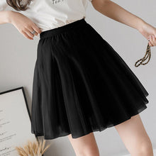 Load image into Gallery viewer, 2021 Spring Women Korean Sweet Mini Skirt Elegant Ladies Elastic Waist Mesh Casual Short Skirts Female