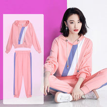 Load image into Gallery viewer, 2021 Spring autumn New Suit Women&#39;s Sportswear two-piece Sets Korean loose large size fashion sweater Hooded tops + casual pants