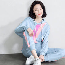 Load image into Gallery viewer, 2021 Spring autumn New Suit Women&#39;s Sportswear two-piece Sets Korean loose large size fashion sweater Hooded tops + casual pants