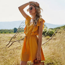 Load image into Gallery viewer, 2021 Summer Autumn Beach Party Elegant Women Bodycon Dress Sundress Clothes Ladies Mini Boho Dresses Vintage Gothic Harajuku