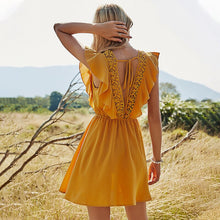 Load image into Gallery viewer, 2021 Summer Autumn Beach Party Elegant Women Bodycon Dress Sundress Clothes Ladies Mini Boho Dresses Vintage Gothic Harajuku