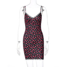 Load image into Gallery viewer, 2021 Summer Autumn Sexy Floral Print Beach Strap Bodycon Dress Boho Elegant Women Sundress Corset Party Ladies Dresses Gothic