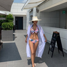 Load image into Gallery viewer, 2021 Summer Beach Bikinis Print Swimsuit Women Bandage Swim Wear Low Waist Bathing Suit Two Piece Bathers Brazilian Biquinis