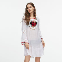 Load image into Gallery viewer, 2021 Summer Clothes Women Bikini Cover Up Floral Lace Hollow Swimsuit Coverup Bathing Suit Beachwear For The Beach Dress Hot