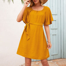 Load image into Gallery viewer, 2021 Summer Dress Women&#39;s Sundress Fashion Flare Sleeve Elegant Vestido Female Bohemian Party Mini Dresses Robe Femme