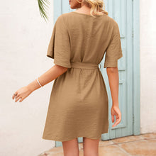 Load image into Gallery viewer, 2021 Summer Dress Women&#39;s Sundress Fashion Flare Sleeve Elegant Vestido Female Bohemian Party Mini Dresses Robe Femme