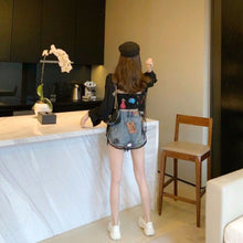 Load image into Gallery viewer, 2021 Summer Fashion Mesh Stitching Open Back Printed Blouse Loose Shirt Sun Protection Top Casual  Shirt Female Loose Shirt