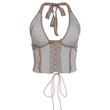 Load image into Gallery viewer, 2021 Summer Female Casual V-neck Halter Sexy Camisole Top Women Sexy off-Shoulder Sleeveless Women&#39;s Clothing Tanks Tops