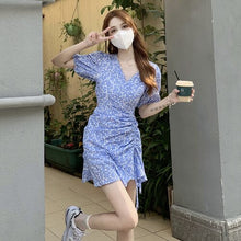 Load image into Gallery viewer, 2021 Summer Flower Elegant Dress Women Beach Outing Bodycon Boho Fairy Casual Dress Female Party Design Korean Sweet Sundress