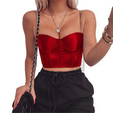 Load image into Gallery viewer, 2021 Summer Hot Sale New Style Sexy Female Slim Metal Chain Satin Camisole Upper Outer Garment Sleeveless Tank