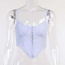 Load image into Gallery viewer, 2021 Summer New Arrival White Sexy Tank Top for Women Solid Corduroy Crop Tops Camisole Casual Sleeveless Short T Shirt Brown