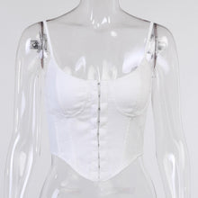 Load image into Gallery viewer, 2021 Summer New Arrival White Sexy Tank Top for Women Solid Corduroy Crop Tops Camisole Casual Sleeveless Short T Shirt Brown