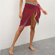 Load image into Gallery viewer, 2021 Summer New Fashion Contrast Color Stitching Irregular Beach Strappy Skirt