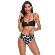 Load image into Gallery viewer, 2021 Summer New Fashion High Waist Bikini Bifurcated Print Sexy Swimsuit Women Suit