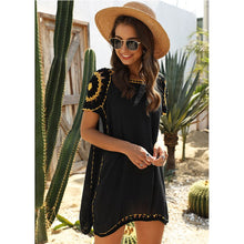 Load image into Gallery viewer, 2021 Summer New Fashion Ladies Handmade Crochet Flower Stitching Irregular Beach Bikini Loose Top