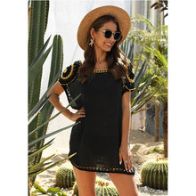 Load image into Gallery viewer, 2021 Summer New Fashion Ladies Handmade Crochet Flower Stitching Irregular Beach Bikini Loose Top