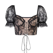 Load image into Gallery viewer, 2021 Summer New Fashion Personality V Neck Lace Sexy Beautiful Strappy Temperament Slim Solid Color Women&#39;s Top