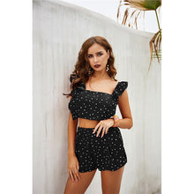 Load image into Gallery viewer, 2021 Summer New Fashion Sexy Two-Piece Female Real Shot Shoulder Strap Vest Shorts Suit