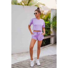 Load image into Gallery viewer, 2021 Summer New Fashion T-Shirt + Casual Sports Shorts Two-Piece Suit Women