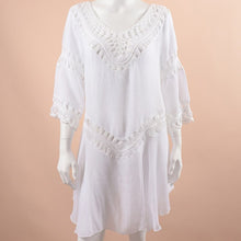 Load image into Gallery viewer, 2021 Summer New Handmade Crochet Flower Net Shirt Hollow Women&#39;s Dress Loose And Thin Air Conditioning Blouse Skirt