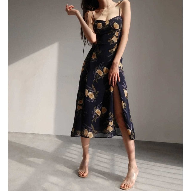 2021 Summer New Party Elegant Off Shoulder Sleeveless Dress High Quality Fashion Holiday Beach Skirt Sexy Chiffon Women's Wear
