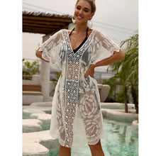 Load image into Gallery viewer, 2021 Summer New Product Water-Soluble Hand-Painted Pullover Sun Protection Clothing Hollow Sexy Beach Bikini Outer Cover