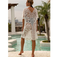 Load image into Gallery viewer, 2021 Summer New Product Water-Soluble Hand-Painted Pullover Sun Protection Clothing Hollow Sexy Beach Bikini Outer Cover