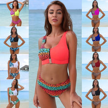 Load image into Gallery viewer, 2021 Summer New Style  Bikini Women&#39;s Zipper Split Swimsuit Beach Sexy Suit