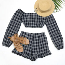 Load image into Gallery viewer, 2021 Summer New Style British Contrast Check Pattern Holiday Leisure Two-Piece Pants