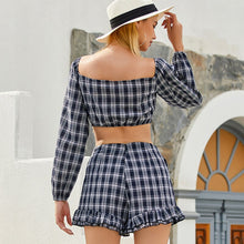 Load image into Gallery viewer, 2021 Summer New Style British Contrast Check Pattern Holiday Leisure Two-Piece Pants