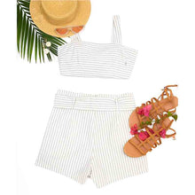 Load image into Gallery viewer, 2021 Summer New Style Elegant Temperament Sling Holiday Leisure Female Two-Piece Fashion