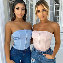 Load image into Gallery viewer, 2021 Summer New Style One Line Neck Bra Off Shoulder Women&#39;s Small Waistcoat With Beautiful Back Sexy Waistband Tank