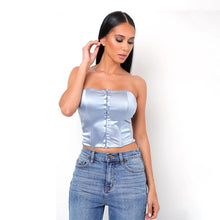 Load image into Gallery viewer, 2021 Summer New Style One Line Neck Bra Off Shoulder Women&#39;s Small Waistcoat With Beautiful Back Sexy Waistband Tank