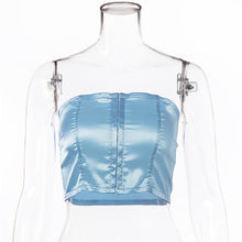 Load image into Gallery viewer, 2021 Summer New Style One Line Neck Bra Off Shoulder Women&#39;s Small Waistcoat With Beautiful Back Sexy Waistband Tank