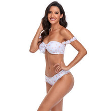 Load image into Gallery viewer, 2021 Summer New Style  Printed Fashion Split Bikini Swimsuit Sexy Gathered Triangle Ladies Swimwear