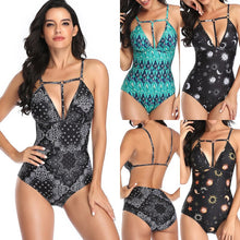 Load image into Gallery viewer, 2021 Summer New Style Sexy Lady Triangle Print Halter Fashion Two-Piece Swimsuit
