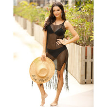 Load image into Gallery viewer, 2021 Summer New Style Women&#39;s Sexy Hollow Knit Shirt Long Tassel Stitching Beach Suspender Dress